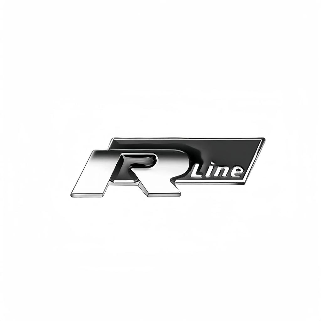 For VW New 1Pcs Metal Car Side Body Trunk Rline R Emblem Sticker For Volkswagen VW Golf 4 5 6 7 Bora MK7 Beetle Touran Tiguan GT MU2