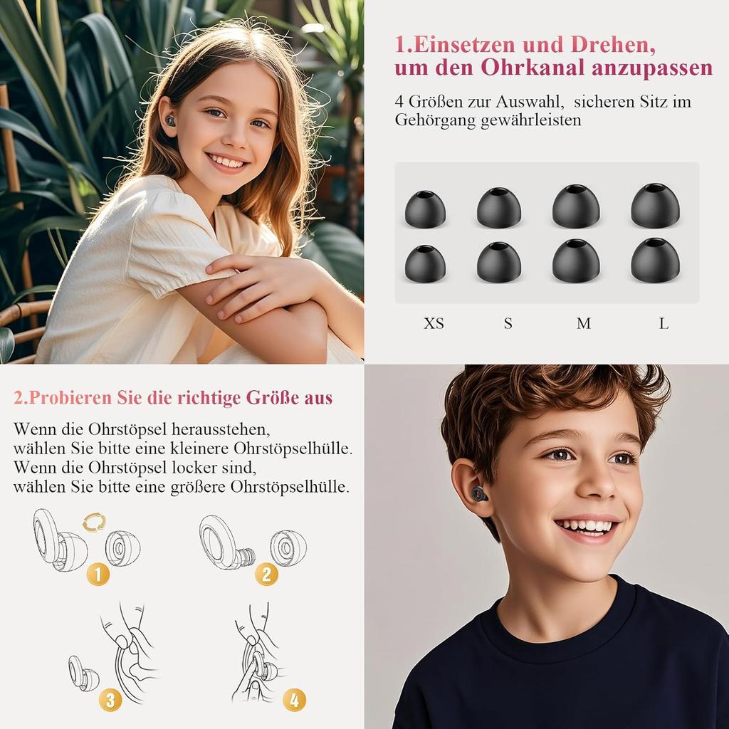 Ear Plugs for Sleeping Noise Cancelling, 30 dB Noise Reduction Earplugs, Work, Travel, Concert with Case & 8Eartips