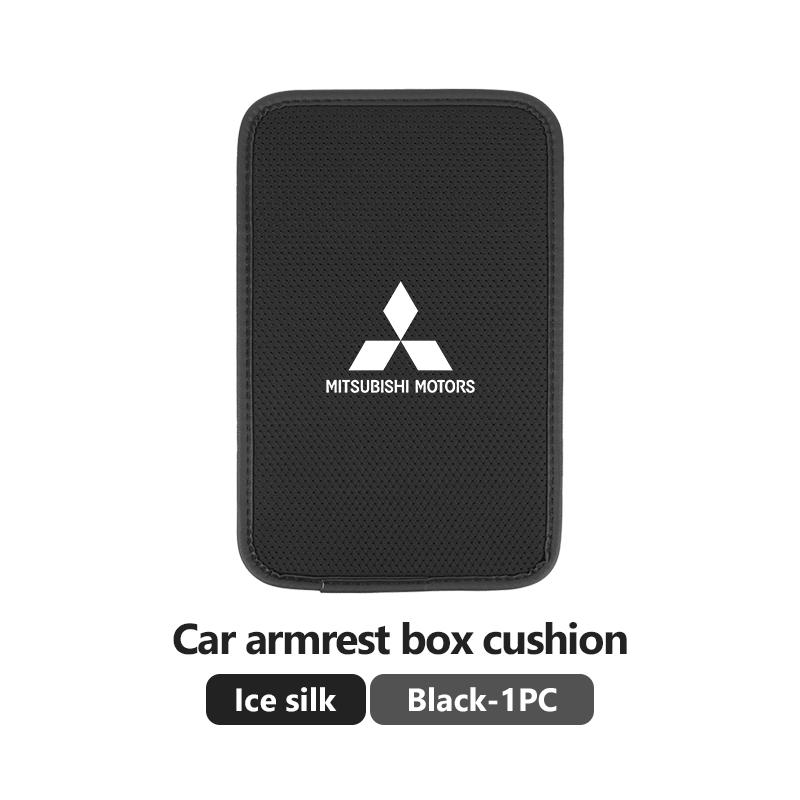 For Mitsubishi Car Armrest Box Pad Leather/Ice silk Cushion Protector Elbow Support Accessories Outlander Pajero Sport Lancer EX