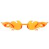 Novelty Party Cosplay Rimless Sun Glasses Flame Sunglasses Flame Shaped Sunglasses for Women