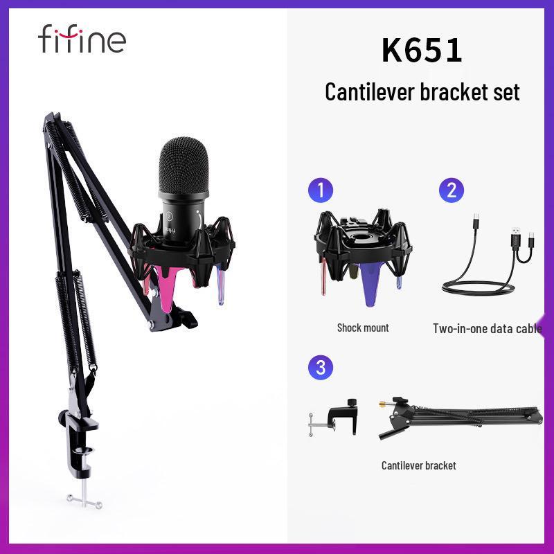 Микрофон Fifine Radiance A6 RGB для записи на настольный компьютер и телефон