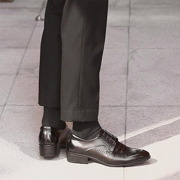 Pascologen MS1124-BK модельные туфли с 4 отверстиями и броги London черный-MS1124-BK