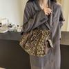 Women's Bag Retro Casual Leopard Print Shoulder Armpit Bag Large Capacity Tote Bag Trendy Women's Backpack