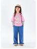[7A Antibacterial] Dudu Family Girls' Long Sleeve Two-in-One T-shirt - New Spring Style for Little Girls