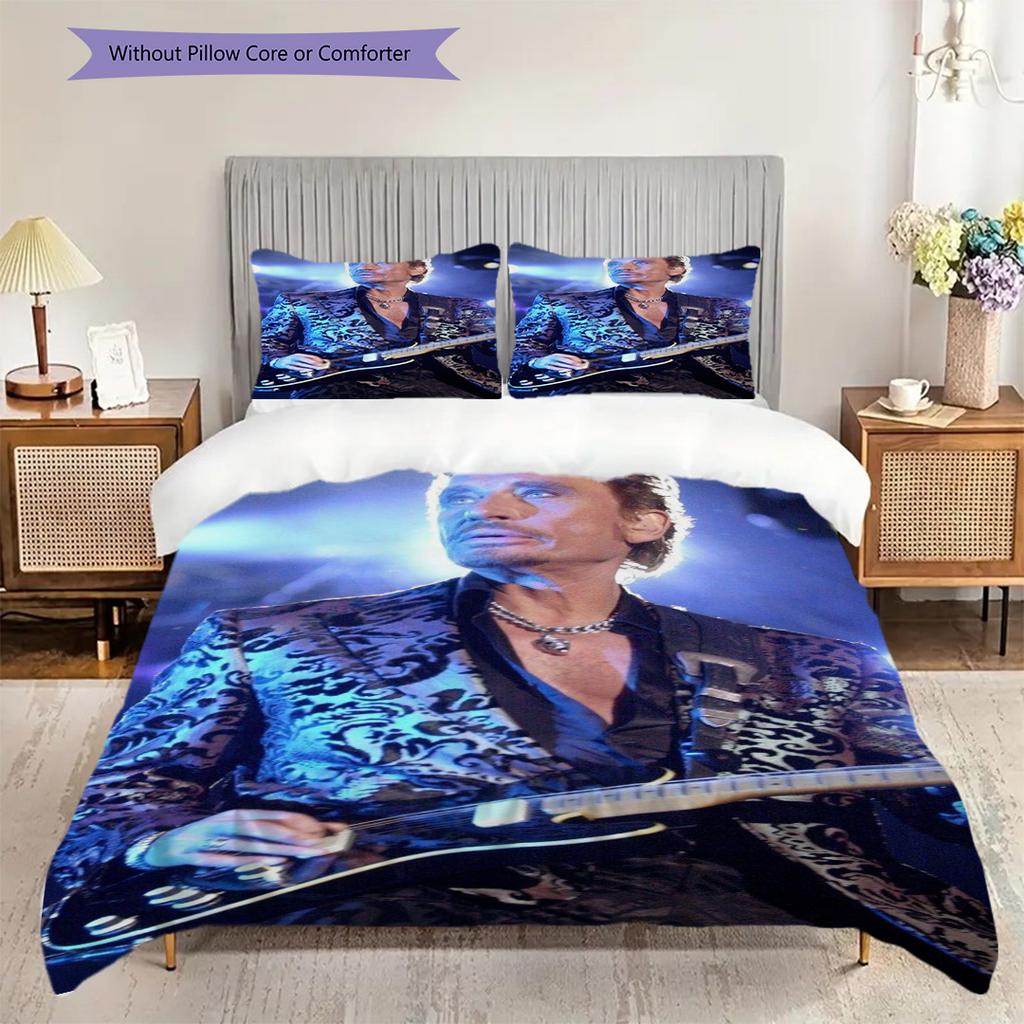 Floral Elegance Stage Bedding (1 * duvet cover + 2 * pillowcase, without core) 2D Flat Bedding set Duvet cover and pillowcase Christmas birthday gift