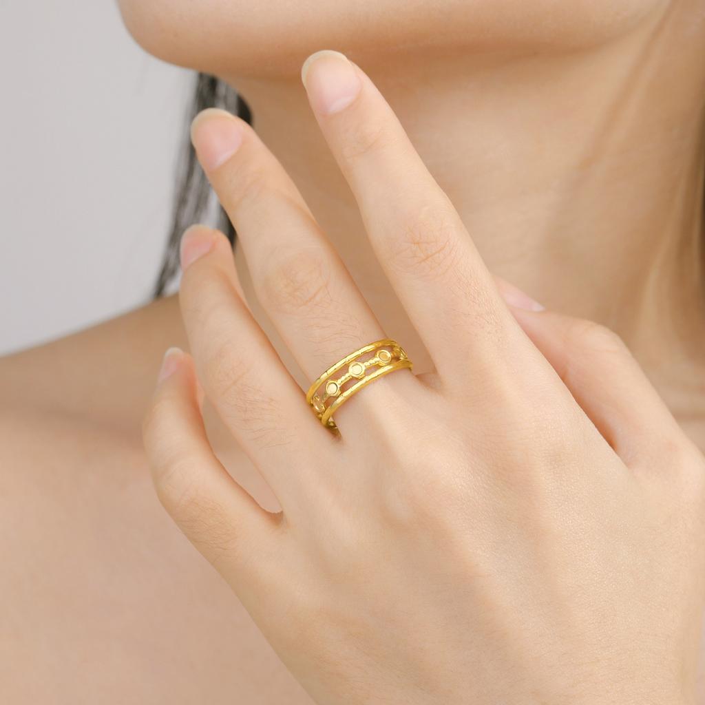 Кольца из нержавеющей стали, простые геометрические модные винтажные изящные регулируемые открытые кольца для женщин, ювелирные изделия, подарки на свадьбу, новые модные