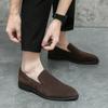 High Quality Suede Leather Soft Shoes Men Loafers Oxfords Casual Male Black/Brown Formal Shoes Spring Slip On Style Men's Shoes