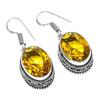 Citrine Gemstone Handmade 925 Sterling Silver Jewelry Earring 1.50