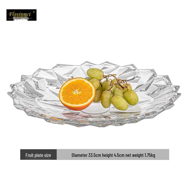 Flavens European Style Glass Fruit Plate