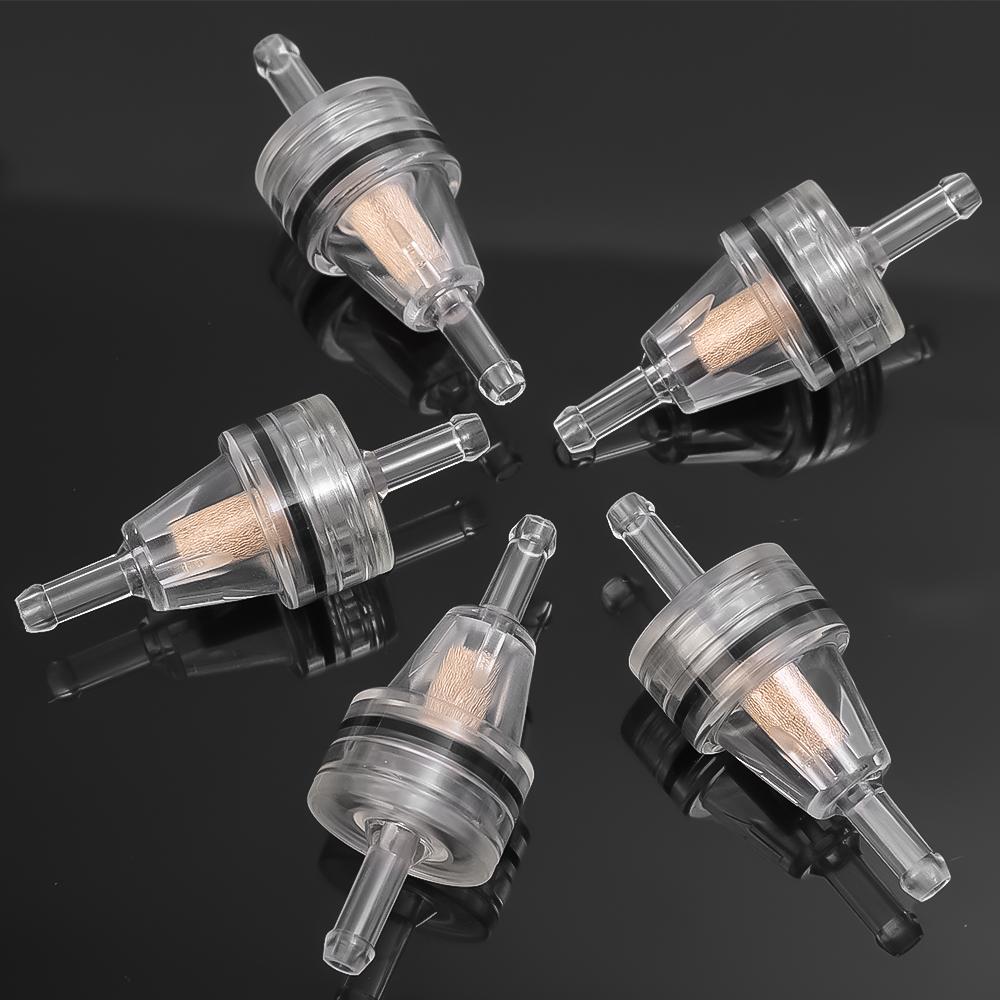 1-30pcs Universal Motorcycle Tuning Fuel Filter Inline Petrol Filter 6mm Copper Wick Transparent Filter Motorbike Accessories