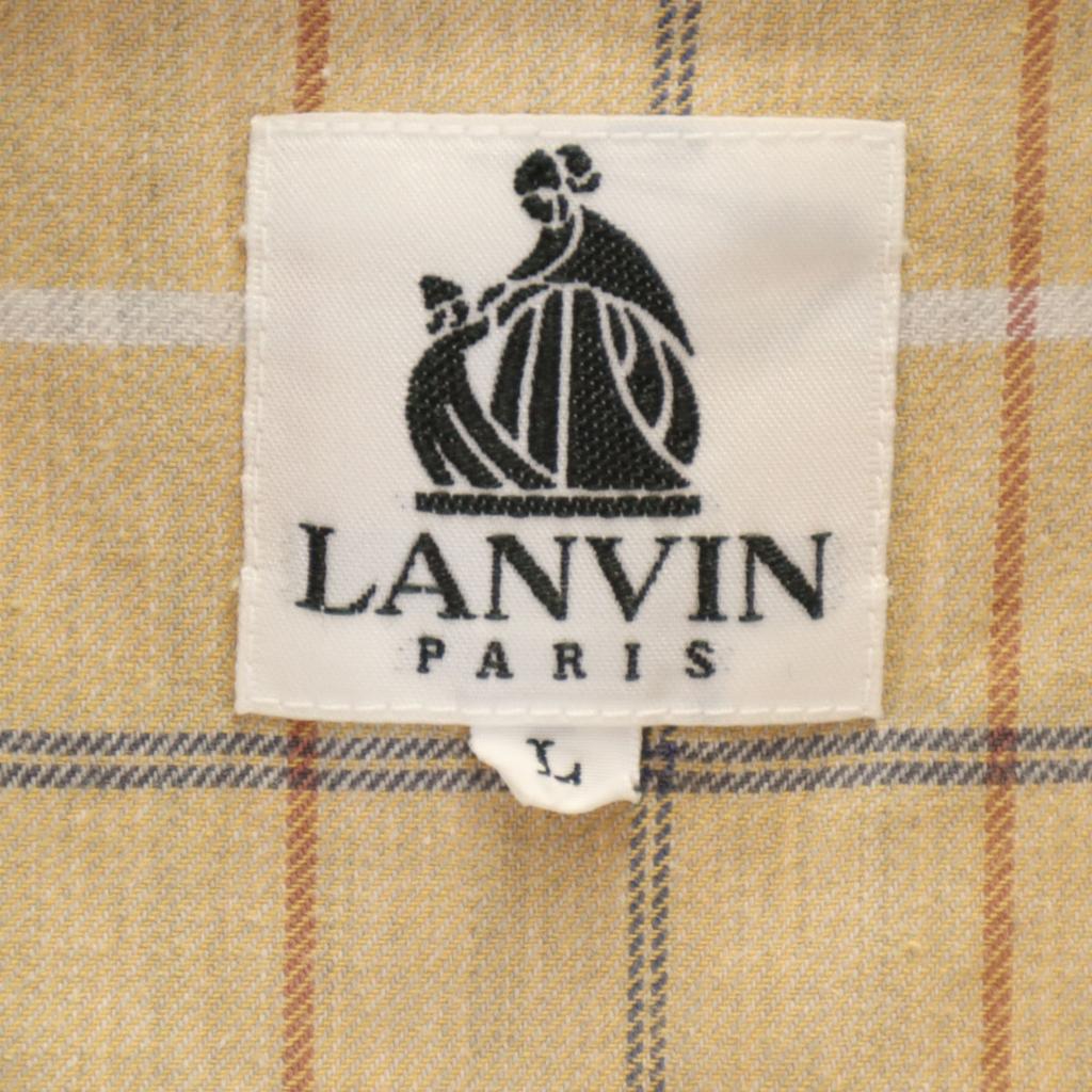 Lanvin Пижама мужская б/у 90-х годов, домашняя одежда, клетчатый узор, L, бежевая