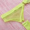 Bras & Bra Sets 5 Piece Bows Mesh Fishnet Sexy See Through Lingerie Set Women Black Blue Neon