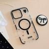 Polka Dot Bow Magnetic Holder for IPhone16 Phone Case 17Promax Transparent 13 Premium 12 Anti-fall