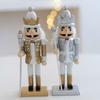 16 см Деревянное украшение в виде Щелкунчика, расписанное Веселое рождественское украшение для вечеринки