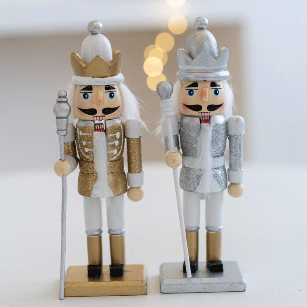 16 см Деревянное украшение в виде Щелкунчика, расписанное Веселое рождественское украшение для вечеринки