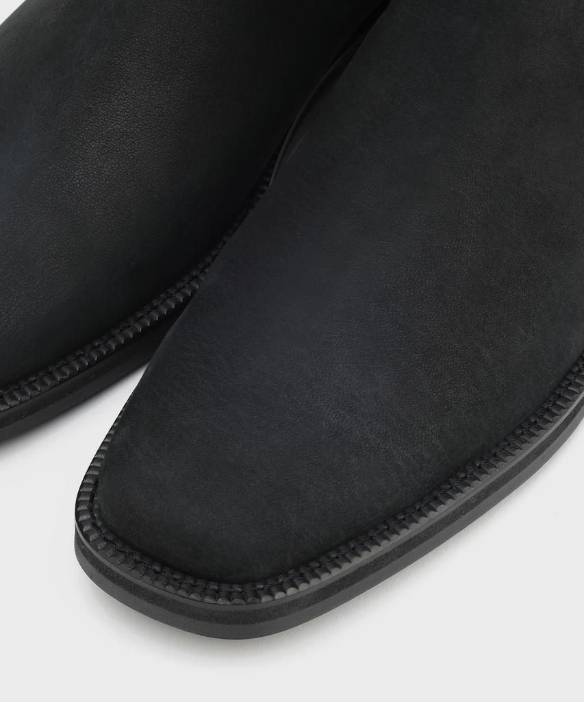 Firenze Atelier [Vibram] Minimal Semi-Square Line Chelsea Boots 7430 [Natural Black]