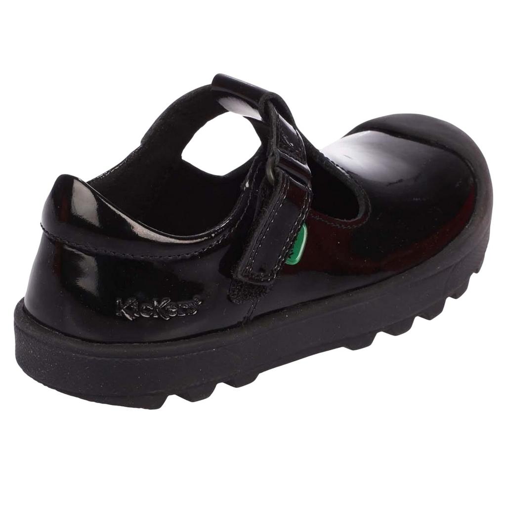 Детские/Подростковые школьные туфли Kickers Plunk из лакированной кожи с Т-образным ремешком