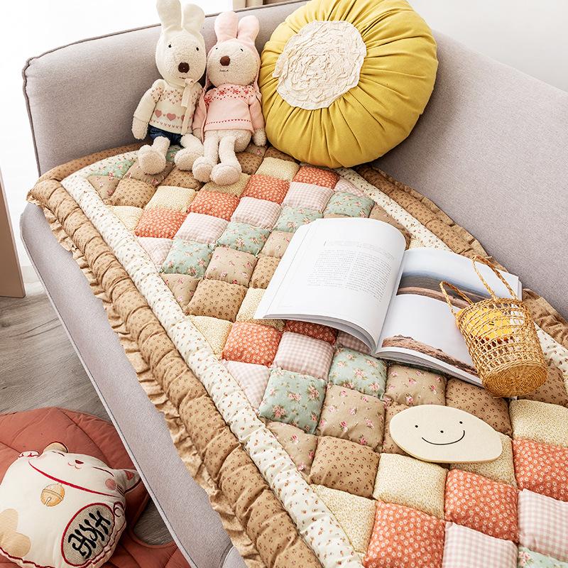 Подушка для дивана из 100% хлопка ручной работы, нескользящая утолщенная подушка в форме булочки, чехол для дивана, можно стирать в машине