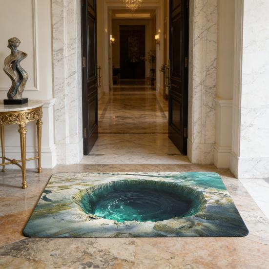 Напольный коврик Противоскользящий Износостойкий Толстый материал Домашний ковер Уникальный дизайн узора Легко чистить Прочный Дверной коврик Домашний декор