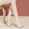 Strap-on Sandals Women's New Stiletto Design Sense Niche High Heels Fashion Open-toe Sandals