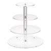 Transparent Round Acrylic 3/4 Tier Cake Holder Party Cupcake Display Stand Rack Sale Goods