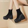 Women Suede Ankle Boots Platform High Heels Shoes Woman 2025 Trend Fashion Winter Dress Pumps Walking New Snow Boots Mujer Botas