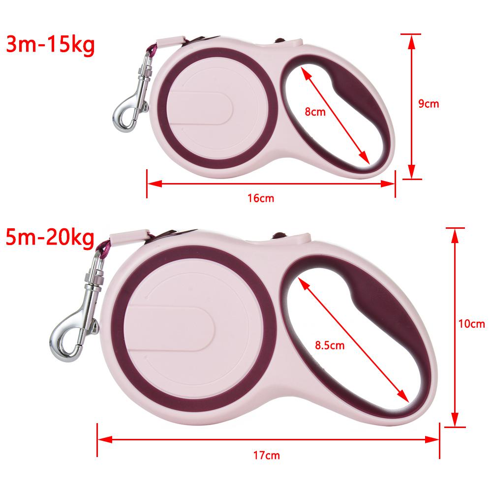 Поводок для собак 3 м 5 м для маленьких средних собак, кошек, прочный выдвижной удлиняющий нейлоновый поводок для щенков, французский бульдог, товары для домашних животных