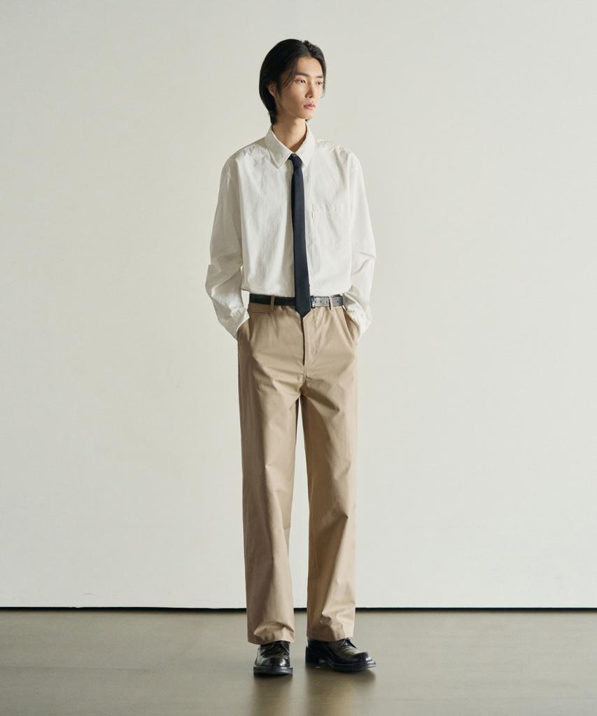 ROTEMBER Lyocell Officer Chino Pants [Beige]