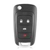 KEYYOU Car Alarm Remote Key For Chevrolet Aveo Cruze Orlando Spark Sail 2/3/4 Buttons 433MHz Fob ID46 Chip With HU100 Blade