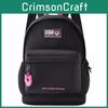Simple Solid Color Letter And Lots Print Student Casual Backpack With Pendant For School And Daily Use