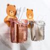 Держатель для зубной щетки, очаровательная чашка для хранения медвежьих объятий, настенный сливной дизайн, простая организация, чашка для зубной щетки, принадлежности для ванной комнаты