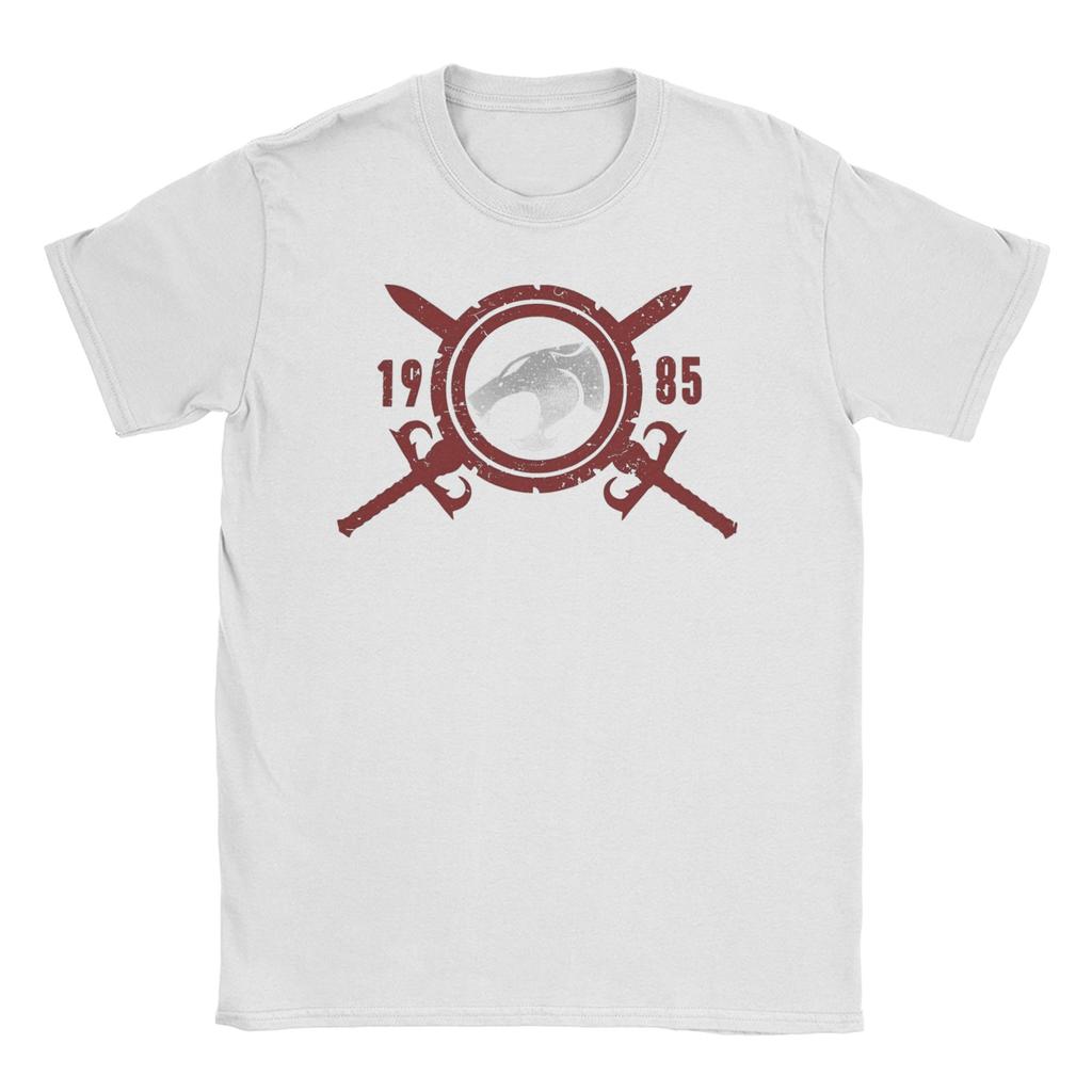 Logo Cartoon 80s Anime Lion Cool Men T Shirts Thundercats Funny Tees Short Sleeve Crew Neck TShirts Cotton 4XL 5XL Clothes