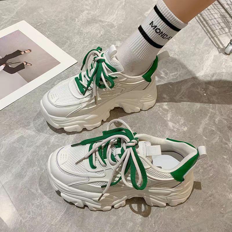 Толстая подошва Dad Shoes Женская осенняя дышащая повседневная спортивная обувь