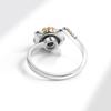 Durable Adjustable Fidget Spinner Rings Cute Cartoon Gold Silver Cat Kitten Rings Animal Open Rotate Freely Ring Girlfriends