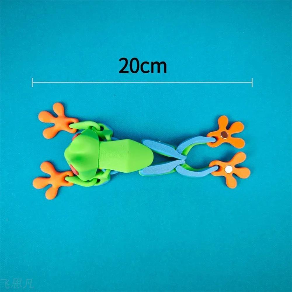 3D-печатная многосоставная милая лягушка с магнитной фигуркой, домашний декор, кавайные аксессуары для новинки, подарка женщине, мужчине, детской игрушки