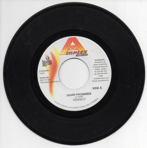 Пластинка 7 дюймов PERFECT Damn Promises NONE Amplex Records 2007 Ямайка Регги Ска Даб Б/у