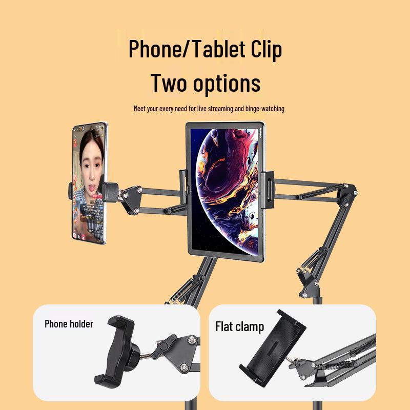 Adjustable Floor Stand with Mechanical Arm for Mobile, Tablet, and Overhead Viewing