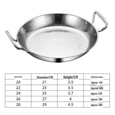 ZISIZ Золотая антипригарная сковорода для морепродуктов и хот-пота с двумя ручками