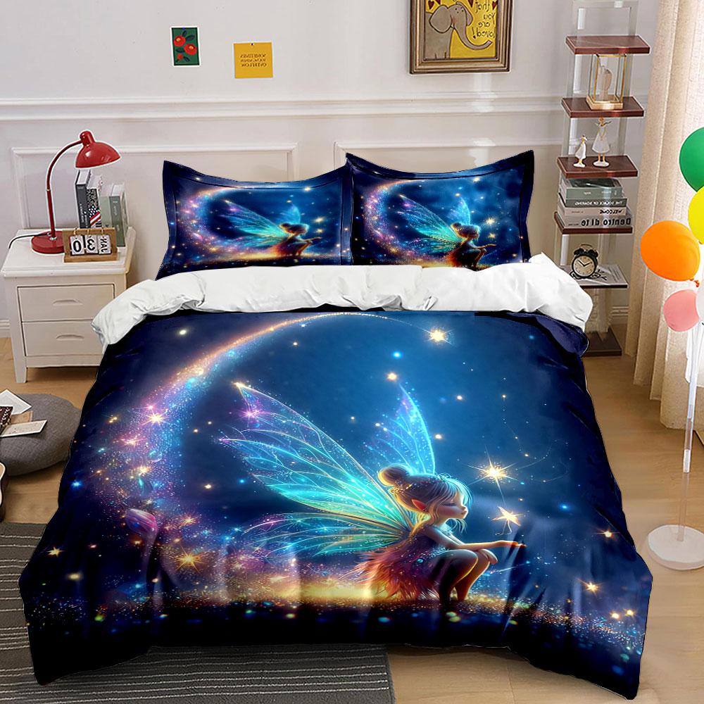 Fairy Light Decor Set Bedding Set with 1 Duvet Cover 2 Pillowcases Single Double King Queen, Gift