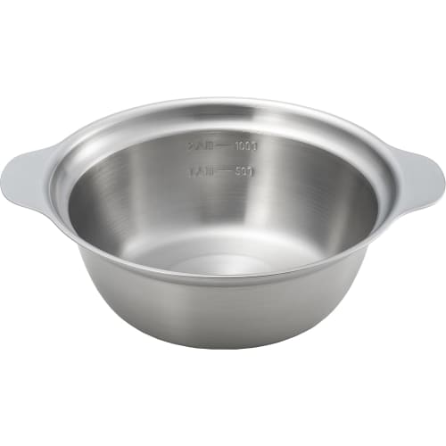 Yoshikawa 18cm Stainless Steel Two-Handled Pot, Gas and Induction Compatible, Ideal for Bowls and Ramen, Made in Japan, Deep, with Graduations, Serves