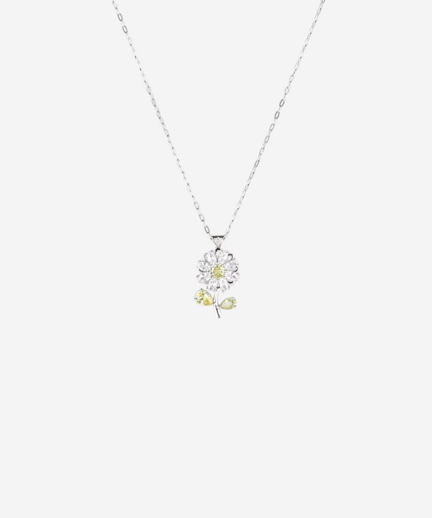 Кинетическое серебряное колье Silvertag Stbn-26Ss1 с ромашкой и кубическим цирконием