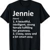 ДЖЕННИ Определение Персонализированное Имя Забавная Рождественская Подарочная Футболка