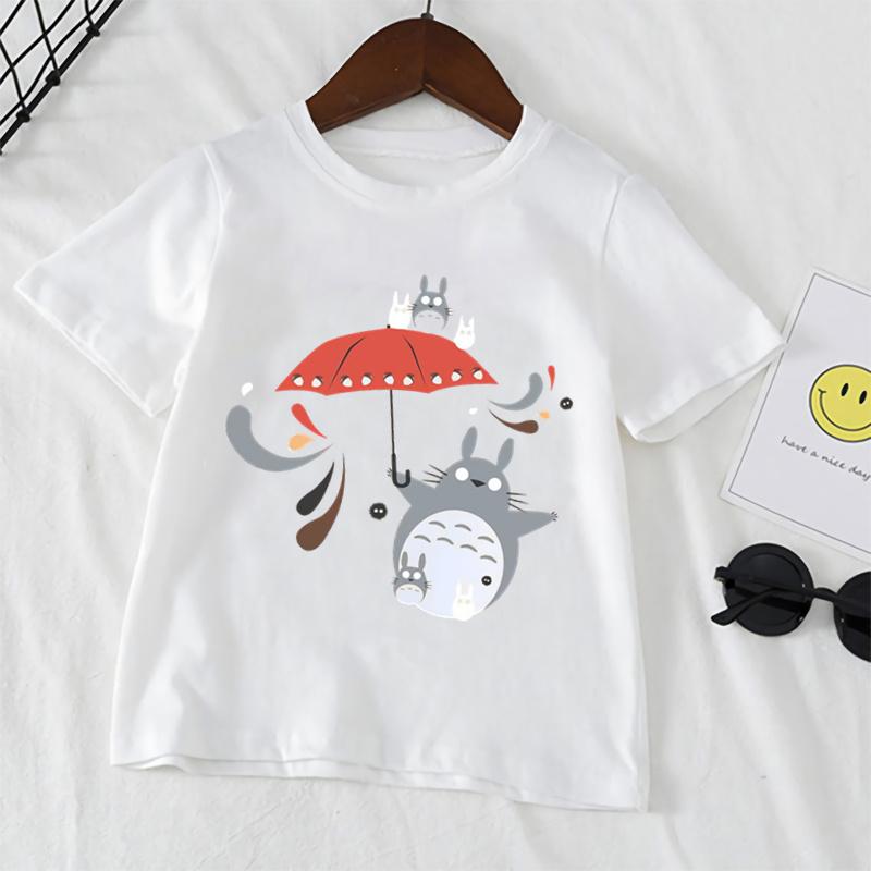 Детская забавная детская одежда с героями мультфильмов, футболка с милым летним принтом в стиле аниме для мальчиков и девочек, топ