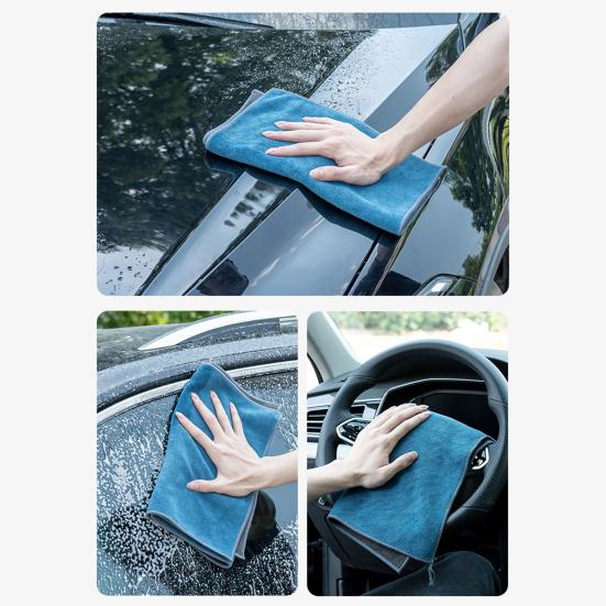 Car Cleaning Cloth Ultra Absorbent Thickened Lint-Free Towel for Spotless Interior Exterior Cleaning