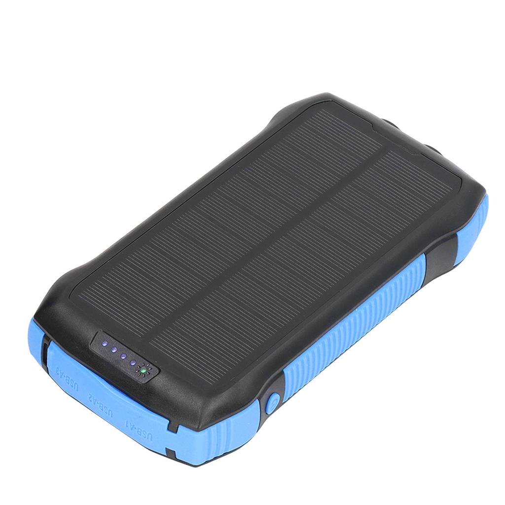 Солнечное зарядное устройство Power Bank Быстрая зарядка Водонепроницаемое зарядное устройство для телефона с фонариком для использования на открытом воздухе