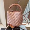 Popular 2025 Summer New Fashion Versatile Diamond-encrusted Portable Bucket Bag Niche Design Shoulder Messenger Bag