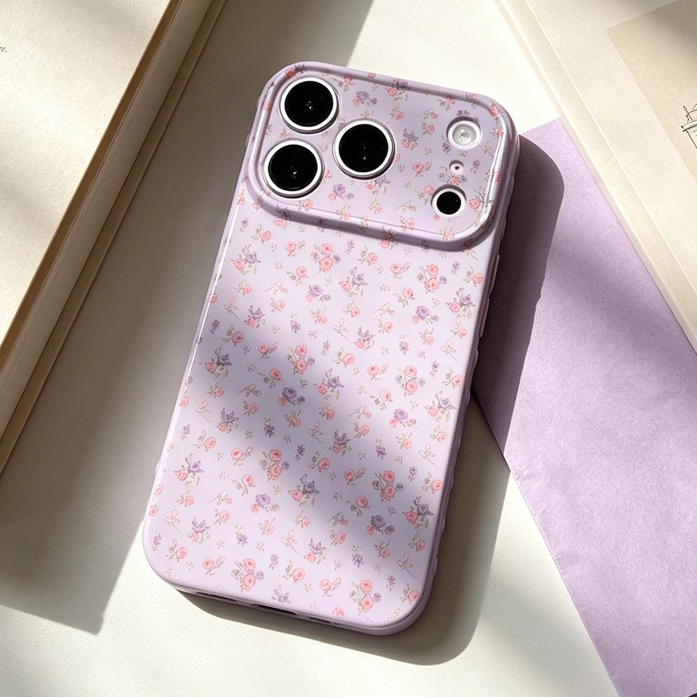 Цветочные Листья Защитный Чехол от Падений для iPhone 15/16/17 Pro - Новая Модель для Женщин