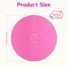 2 PCS 12 Inch Silicone Cake Mat, Pink Round Baking Mat with Measurements Reble Cake Turntable Mat Non-Stick Heat Resistant Pastry Mats for Rolling