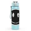 1PC Simple Black Smiley Circle Face Print 750ml Color Plastic Sports Water Bottle Leakproof Flip Straw Lid Suitable for Sports Office Home Use