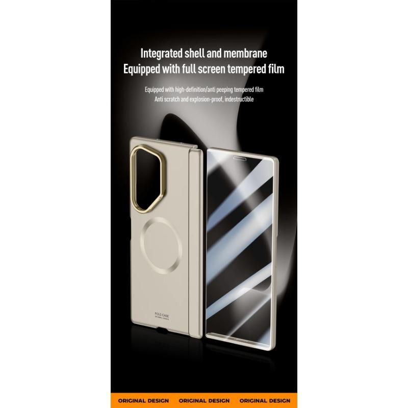 Жесткий чехол для телефона с защитой от шарниров из ПК для Samsung Galaxy Z Fold 6 с кронштейном для защиты экрана